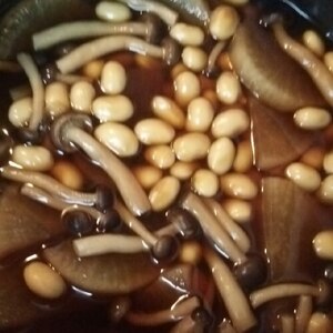 ほっこり系(´ー｀)大根と大豆の煮物